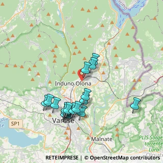 Mappa Via Vela, 21056 Induno Olona VA, Italia (3.76278)