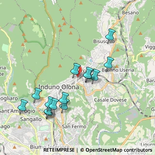 Mappa Via Monte Bisbino, 21056 Induno Olona VA, Italia (1.97143)
