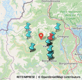 Mappa 13020 Cravagliana VC, Italia (10.9115)