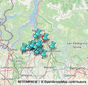 Mappa Via del Maglio, 23868 Valmadrera LC, Italia (9.80833)