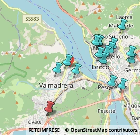 Mappa Via del Maglio, 23868 Valmadrera LC, Italia (2.11278)