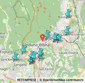 Mappa Via G.P. Porro, 21056 Induno Olona VA, Italia (1.87714)