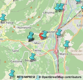 Mappa Largo Villanova, 38065 Mori TN, Italia (3.0945)