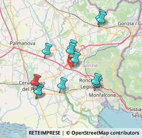 Mappa Via Isonzo, 34070 Villesse GO, Italia (6.87583)