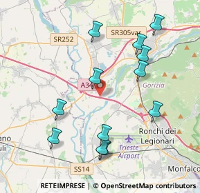 Mappa Via Isonzo, 34070 Villesse GO, Italia (4.16167)