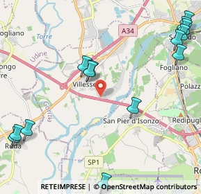 Mappa Via Isonzo, 34070 Villesse GO, Italia (2.89286)