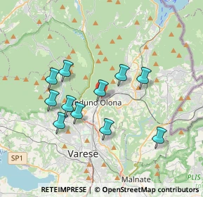 Mappa Via Cà Zena, 21056 Induno Olona VA, Italia (3.23636)