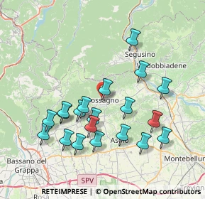 Mappa Via Canova, 31054 Possagno TV, Italia (7.4915)