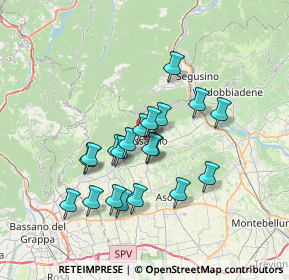 Mappa Via Canova, 31054 Possagno TV, Italia (5.939)