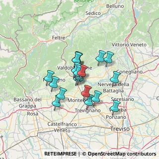Mappa Via D. Bordignon, 31040 Pederobba TV, Italia (9.43895)