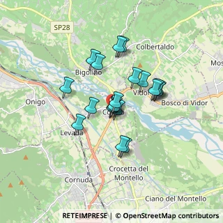 Mappa Via D. Bordignon, 31040 Pederobba TV, Italia (1.2855)