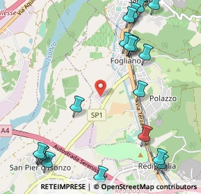 Mappa Via dell'Artigianato, 34070 Fogliano Redipuglia GO, Italia (1.404)