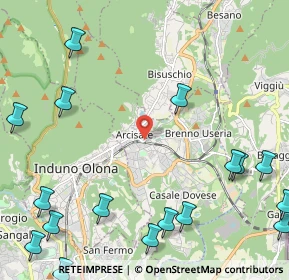Mappa Via Alessandro Volta, 21051 Arcisate VA, Italia (3.368)