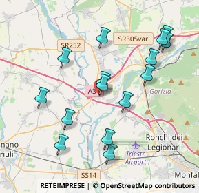Mappa Via Madonna del Piano, 34070 Villesse GO, Italia (3.94533)