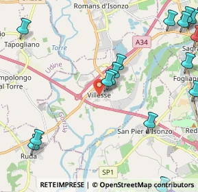 Mappa Via Madonna del Piano, 34070 Villesse GO, Italia (2.95063)
