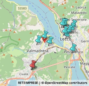 Mappa Via Privata dei Bravi, 23868 Valmadrera LC, Italia (1.86071)