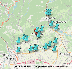 Mappa Via Antonio Canova, 31054 Possagno TV, Italia (7.26167)