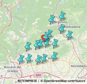 Mappa Via Antonio Canova, 31054 Possagno TV, Italia (6.18)