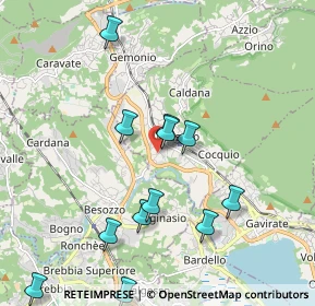 Mappa Via Dante, 21034 Cocquio-Trevisago VA, Italia (2.06167)