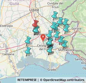 Mappa Strada Regionale, 33052 Cervignano del Friuli UD, Italia (10.9435)