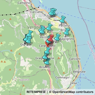 Mappa Via Fontana, 28833 Brovello-carpugnino VB, Italia (1.497)