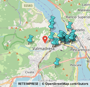 Mappa Via I Maggio, 23868 Valmadrera LC, Italia (1.532)