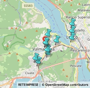 Mappa Via I Maggio, 23868 Valmadrera LC, Italia (1.36364)