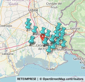 Mappa Via dei Castelli, 33052 Cervignano del Friuli UD, Italia (9.4505)