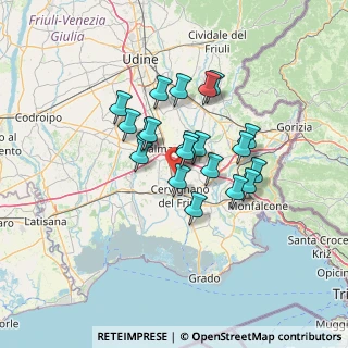Mappa Via dei Castelli, 33052 Cervignano del Friuli UD, Italia (10.22)