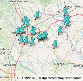 Mappa Via C. B. Cavour, 31013 Codogné TV, Italia (6.3945)