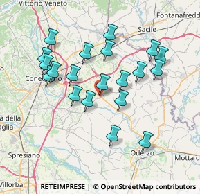 Mappa Via C. B. Cavour, 31013 Codogné TV, Italia (6.8835)