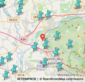 Mappa 34070 Fogliano Redipuglia GO, Italia (6.2785)