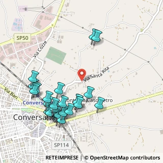 Mappa Via Santa Rita, 70014 Conversano BA, Italia (0.59643)