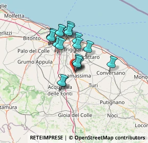 Mappa SS 100 Km 17.500, 70010 Casamassima BA, Italia (10.7935)