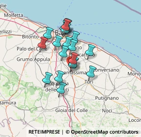 Mappa SS 100 Km 17.500, 70010 Casamassima BA, Italia (10.876)