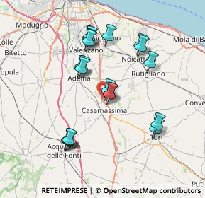 Mappa SS 100 Km 17.500, 70010 Casamassima BA, Italia (7.4695)