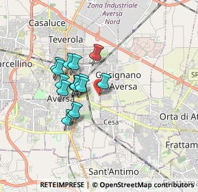 Mappa 81031 Gricignano di Aversa CE, Italia (1.39063)