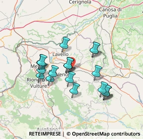 Mappa Strada Provinciale 18 Ofantina, 85029 Venosa PZ, Italia (12.76)