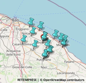 Mappa Via del Nespolo, 70014 Conversano BA, Italia (10.0165)