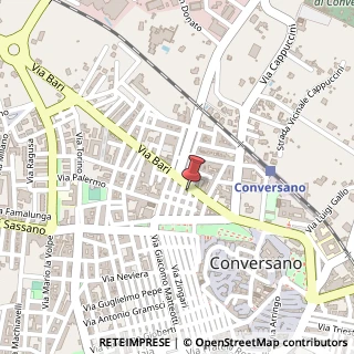 Mappa Via Damiano Chiesa, 8, 70014 Conversano, Bari (Puglia)