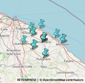 Mappa Vico di Bari, 70014 Conversano BA, Italia (9.70933)