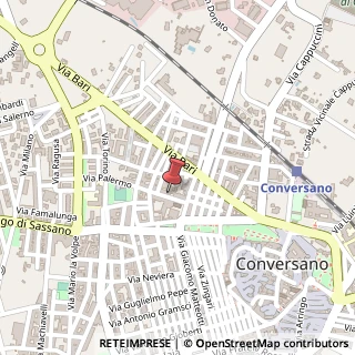 Mappa Via Tommaso Pantaleo, 20/A, 70014 Conversano, Bari (Puglia)
