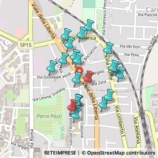 Mappa Via Cilea - Via Verdi, 81032 Carinaro CE, Italia (0.221)