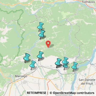 Mappa Via Campone Centro, 33090 Tramonti di sotto PN, Italia (7.75786)