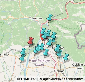 Mappa Via Del Cet, 33010 Osoppo UD, Italia (11.15158)