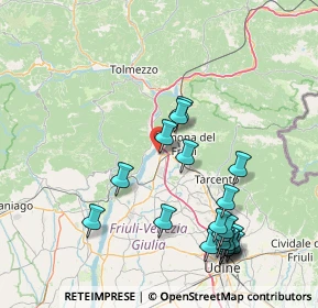 Mappa Via Giacomo Pellegrini, 33010 Osoppo UD, Italia (17.724)
