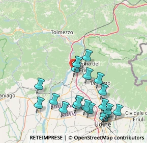 Mappa Via Giacomo Pellegrini, 33010 Osoppo UD, Italia (17.0575)