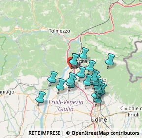 Mappa Via Paolo Diacono, 33010 Osoppo UD, Italia (11.62632)