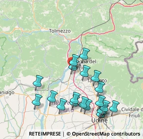 Mappa Via Paolo Diacono, 33010 Osoppo UD, Italia (16.914)
