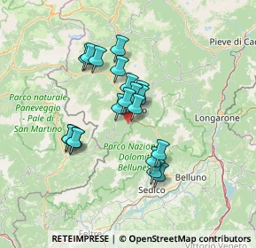 Mappa Via Villagrande, 32020 Rivamonte Agordino BL, Italia (10.84)